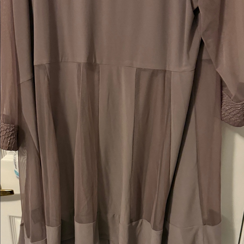 R&M Richards Taupe Beaded dress set - Picture 9 of 9